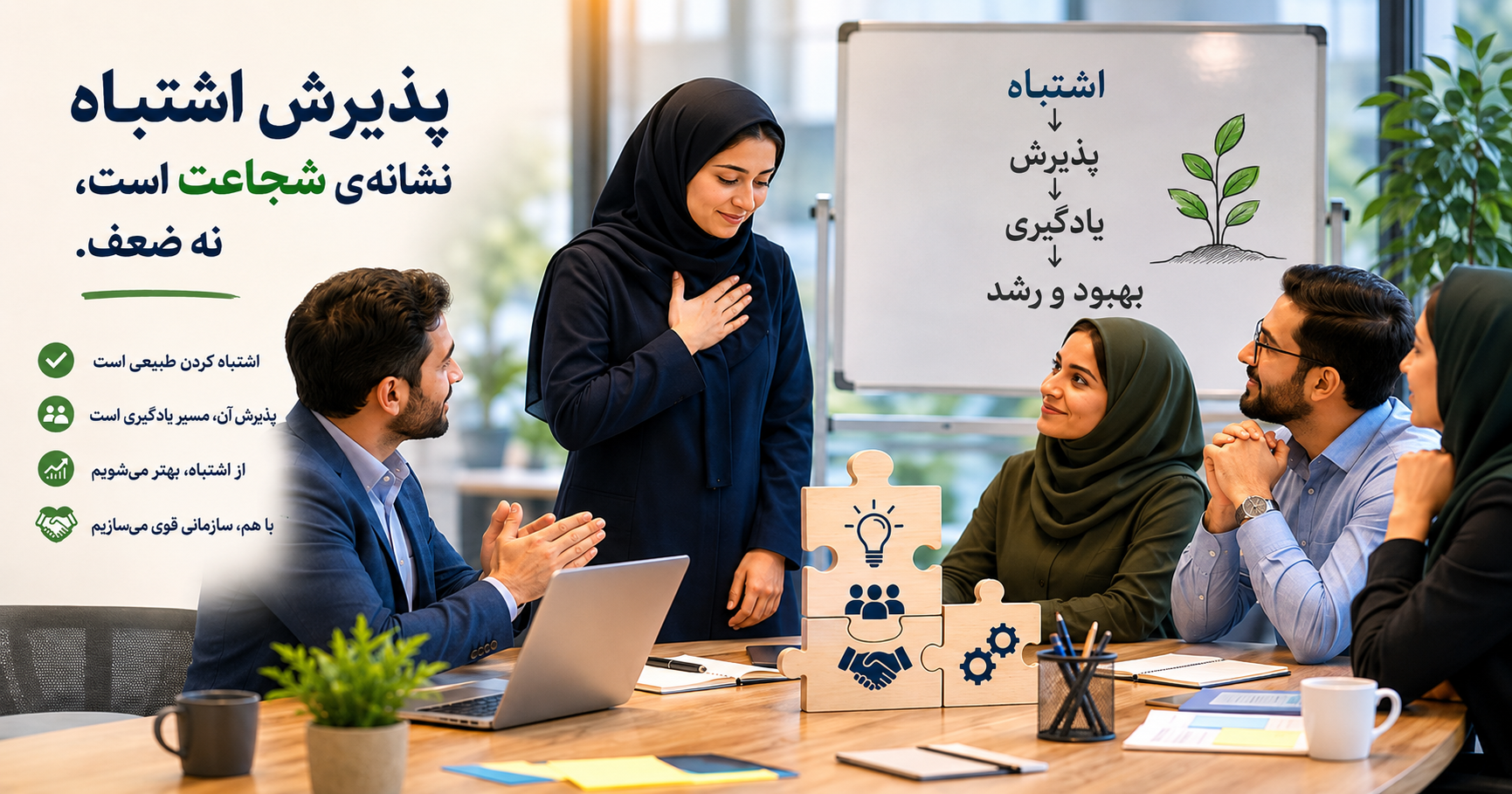 پذیرش اشتباه مدیران در سازمان